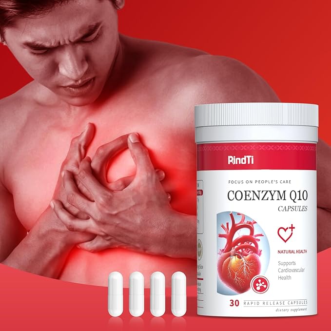 Coq10 150mg Heart Health Supplements with Vitamin E Energy Production Powerful Antioxidant 30 Capsules