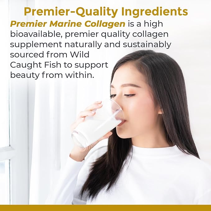 Premier Research Labs Marine Collagen - Marine Collagen Peptides Hydrolyzed Marine Collagen Powder Fish Collagen for Women and Men 5g Collagen Per Serving for Skin Joint and Gut Health - 7 Oz