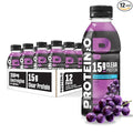 Protein2o Hydration Drink - 2-in-1 Liquid Clear Whey Protein Isolate and Electrolyte Drink - 15g Protein Vitamins B5 B6 - Post-Workout Recovery - 16.9 Fl Oz - 12 Count Grape