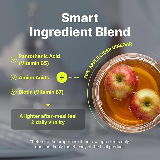 ROOTIN Apple Cider Vinegar Crunch 43% ACV Powder Sweet Chewable After-Meal Freshness Snack Waterless Portable Stick Packs Low Calorie Wellness Supplement 20 Sticks (1.2 oz)