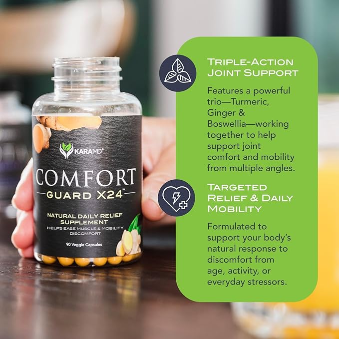 KaraMD Lectin Guard Gut Repair &amp Colon Cleanse Supplement &amp Comfort Guard Joint Support | Lectin Blocker Turmeric Curcumin Boswellia &amp Ginger | Non-GMO Gluten Free Vegan (30 Servings)