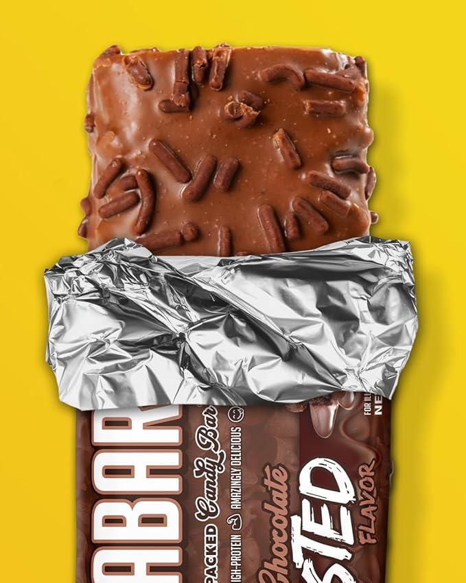 Anabar Protein Bar Triple Chocolate Wasted The Protein-Packed Candy Bar No Sugar Alcohols High Protein Amazingly Delicious 20 Grams of Protein (12 Bars Triple Chocolate Wasted)