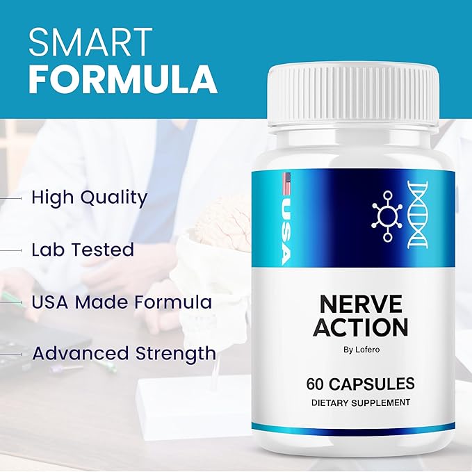 (3 Pack) Nerve Action Capsules NerveAction Pills Advanced Maximum Strength Neuropathy Supplement Health Function Support Vitamins Premium Wellness Formula All-Natural Ingredients Capsulas (180 ct)