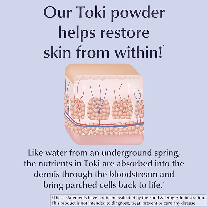 Lane Innovative - Toki Powder Collagen Supplement for Skin Collagen Peptides for Anti-Aging Anti-Wrinkle Formula Helps Reduce Age Spots Peptides for Youthful Skin (30 Servings)