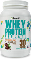 Chocolate Whey Protein Isolate Powder – Low Carb Supplement for Men &amp Women - Support Muscle Growth Nutrition Fitness &amp Weight Management - Filler &amp GMO Free 25 g 30 Servings