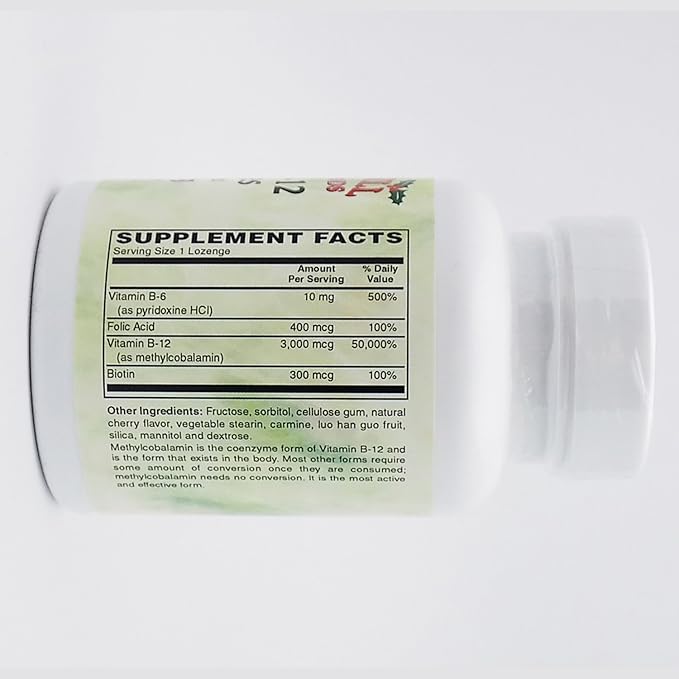 Holly Hill Health Foods Methyl B-12 Cherry 50 Lozenges