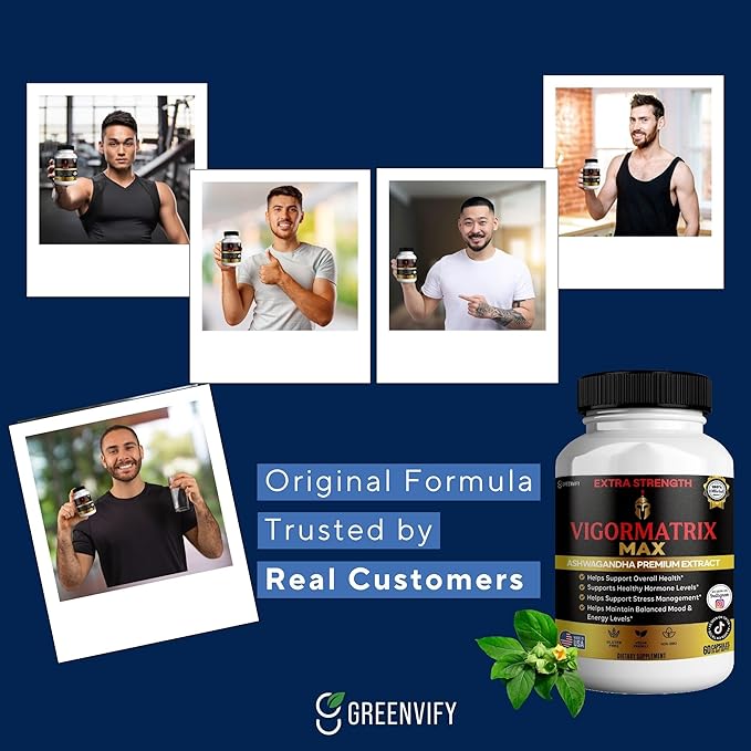 Vigormatrix Max Ashwagandha Premium Extract 60 Capsules Gluten Free Vegan Non-GMO (3)