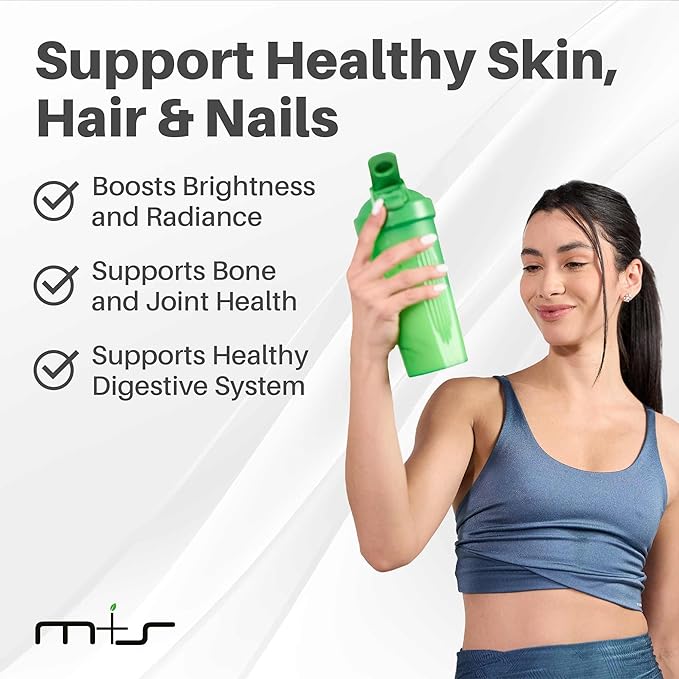 M+S Multi Collagen Complex – Hydrolyzed Collagen peptides Types I II III for Skin Hair Nails and Joints – with Vitamin C Hyaluronic Acid Keratin Biotin and Silica (Unflavored)