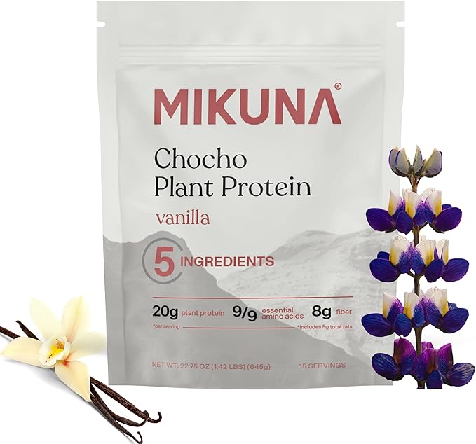 Mikuna Vegan Protein Powder (Vanilla 15 Servings) - Plant Based Chocho Superfood Protein - Dairy Free Protein Powder Packed with Vitamins Minerals &amp Fiber - Gluten Keto &amp Lectin-Free