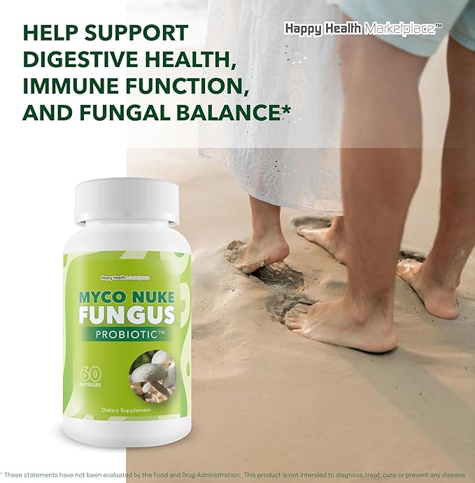 Myco Nuke Fungus Probiotic - Our Best Fungus Probiotics - Immune System Natural Nail Fungal Treatment for Toenail Support - Probiotic Myco Nuker with Vitamin D Fungal Pills - Fungi Nail