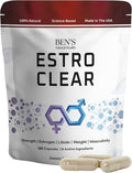 Ben's Natural Health Estro Clear Natural Estrogen Blocker Supplement with DIM Tiger Nut Astragalus Calcium D Glucarate 120 Capsules