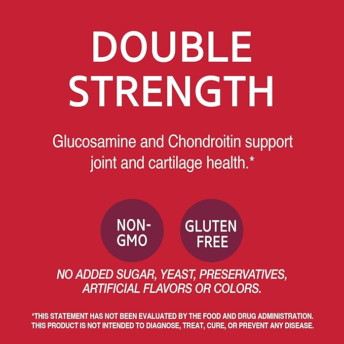 21st Century Glucosamine Chondroitin 500/400mg - Double Strength Tablets 180 Count