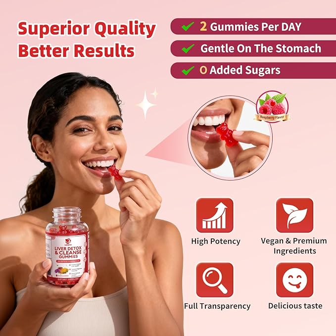 2 Pack Lukaree Liver Cleanse Detox &amp Repair Gummies | Sugar-Free Milk Thistle Supplement w/Artichok &amp L-Glutathione - Ultra-Concentrated Herbal Liver Support for Men &amp Women -Vegan60 Coun