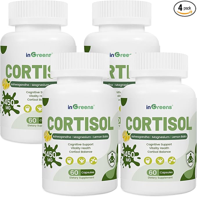 Cortisol Supplement 15-in-1 Cortisol Manager with Ashwagandha L-Theanine &amp Magnesium Supports Cortisol Health Relaxation &amp Restful Sleep 240 Capsules