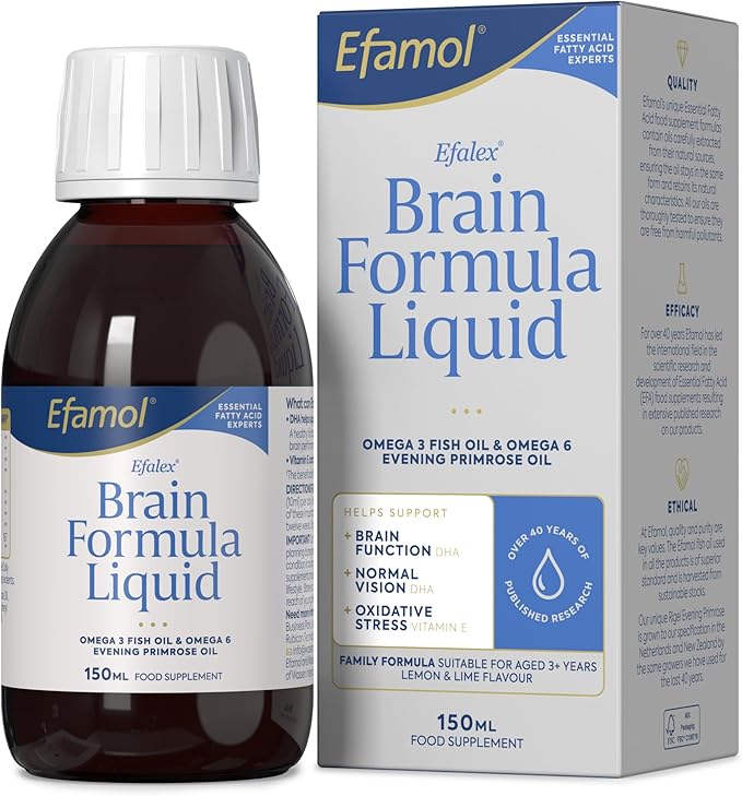Efalex Omega 3 +6 Food Supplement Lemon &amp Lime Flavoured Liquid 150mls