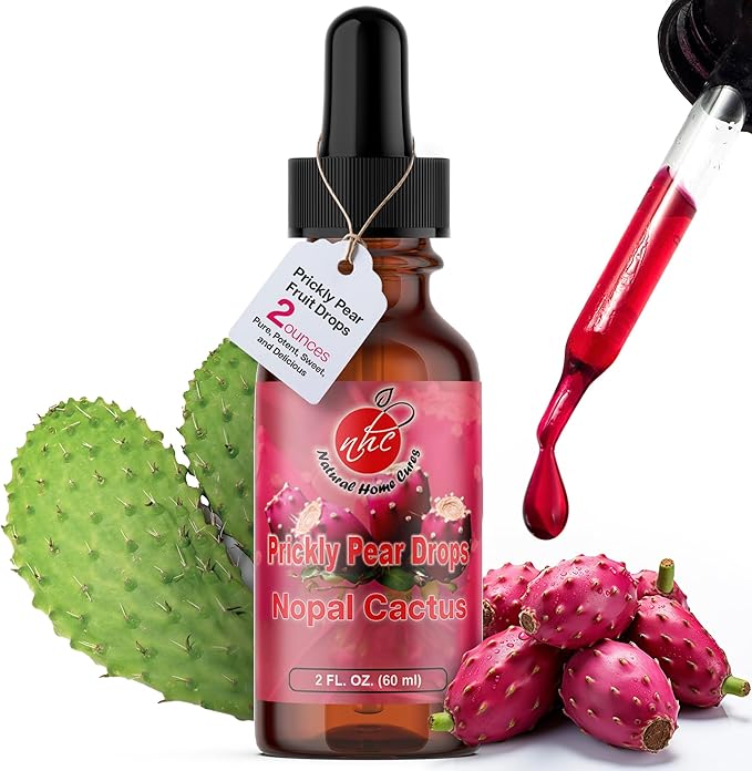 Prickly Pear Nopal Cactus Supplement - Liquid Concentrated Drops - Cactus Fruit Extract Tincture - Rich in Betalains Potent &amp Bioavailable - No Additives - 2 oz (Pack of 1)