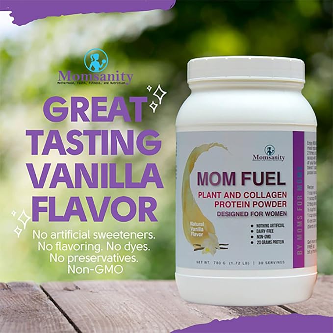 Protein Powder for Women – Dairy Free Meal Replacement Protein Powder Made with Plant &amp Collagen Protein 20 Grams Protein (Dutch Chocolate + Vanilla)