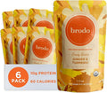 Brodo Deeply Rooted Organic Chicken Broth with Turmeric &amp Ginger Nutrient-Rich Chicken Bone Broth Organic High in Protein and Collagen for Wellness and Cooking (6x 8.3 oz. Pouches)