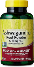 SEDLAV Ashwagandha Root Powder General Wellness Dietary Supplement Vegetarian Capsules 500 mg 60 Count + Sticker Intended for General Wellness Routines