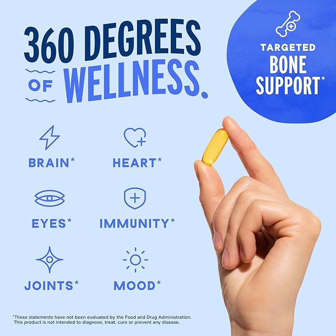 Oceanblue Professional Omega-3 2100 with Vitamin K2 and Vitamin D3-60 Count 2 Pack - Triple Strength Burpless Fish Oil Supplement with EPA DHA &amp DPA - Wild Caught - Orange Flavor - 60 Servings