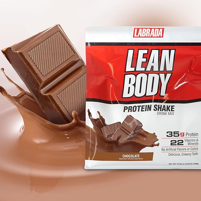 Lean Body All-in-One Chocolate Protein Shake. 35g Protein Whey Blend 7g Healthy Fats &amp Fiber 22 Vitamins and Minerals No Artificial Colors Gluten Free (4.6lb) Packaging May Vary