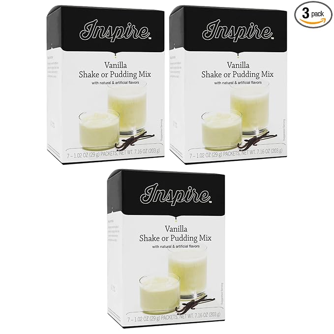 Inspire 15g Protein Shake or Pudding by Bariatric Eating - Vanilla (3-Pack)