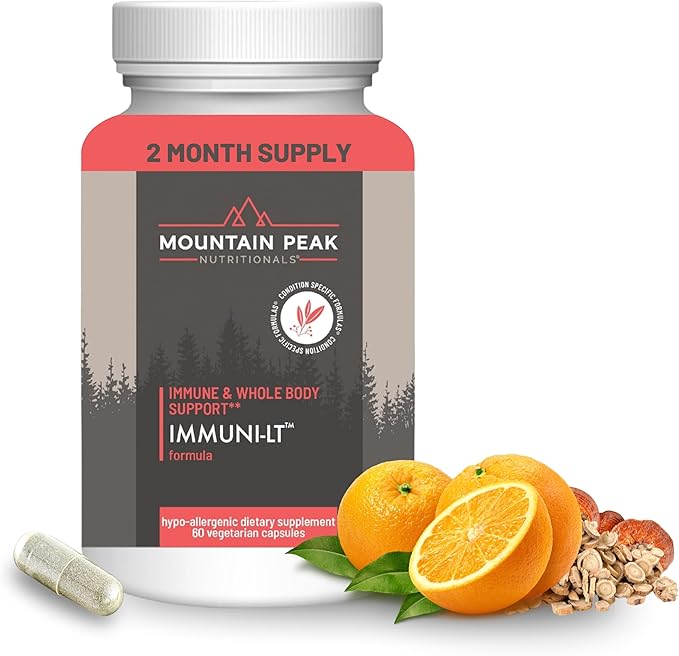 Mountain Peak Nutritionals Immuni-LT - Immune System &amp Whole Body Support Supplement - Power Packed Immune Booster Dynamic Immune Defense with Essential Vitamins &amp Minerals (60 Vegetarian Cap