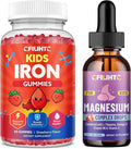 Kids Magnesium Liquid Drops &amp Iron Gummies for Kids &amp Teens &amp Adults