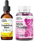 Wild &amp Organic Dandelion Root Tincture 2 fl oz &amp Milk Thistle Gummies