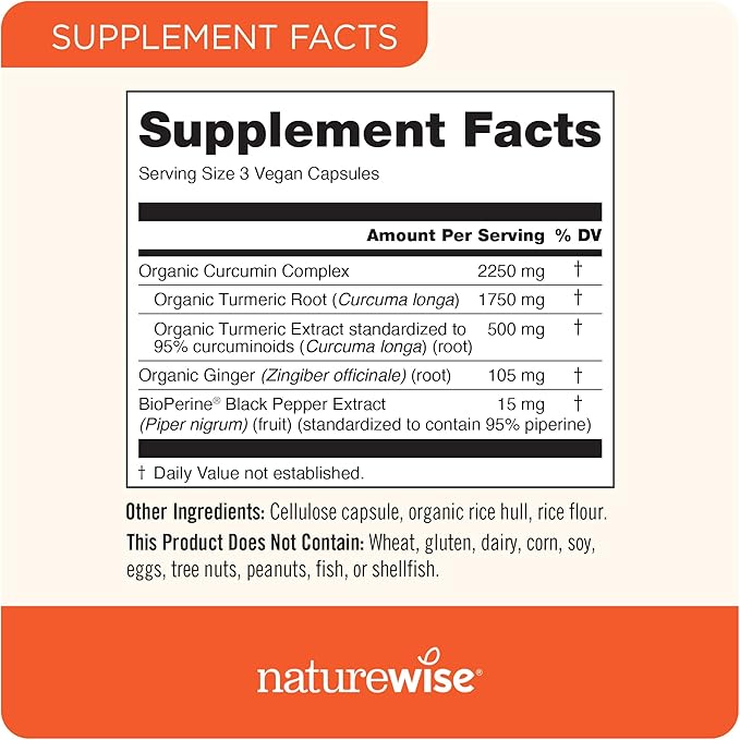 NatureWise Vitamin D3 5000IU (125mg) 360 Count + Curcumin Turmeric 2250mg w/Black Pepper 95% Curcuminoids Capsules 360-Count - Bundle for Immune &amp Joint Health - Gluten-Free Non-GMO