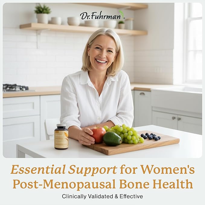 Dr. Fuhrman Osteo Bone Health Supplement | Wholefood ostSupplement for Women &amp Men | Vitamin for Bone Density | Organic Vitamin D3 Calcium Magnesium &amp K2 | Natural Ingredients | 120 Caps