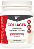 Ketologic Grass Fed Collagen Hydrolysate Powder (Unflavored) (1 LB) - 41 Servings 11 G Collagen Per Serving 10 G Protein Per Serving - Grass-fed Collagen Peptides