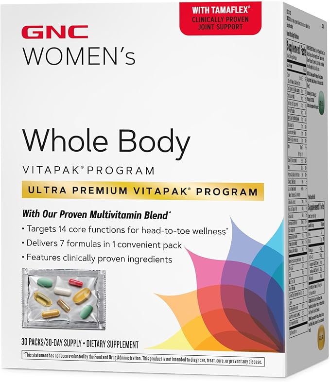 GNC Whole Body Vitapak Program Ultra Premium Proven Multivitamin Blend 7 in 1 Formula 30 Servings