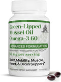 TURNER Omega-3 New Zealand Green Lipped Mussel Oil 53x Higher Potency with UAF1000+ Super Antioxidant for Superior Joint Comfort &amp Mobility No Fishy Aftertaste 1 Bottle 60 Softgels