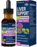 Milk Thistle &amp Artichoke Extract Liver Support Drops for Fatty Liver Alcachofa Curcuma y Cardo Mariano para el Higado Graso Berberina para Bajar de Peso Liver Detox &amp Repair Formula.2oz