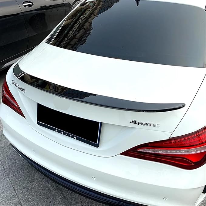 Car Rear Trunk Spoiler Wing Carbon Fiber Look Rear Trunk Spoiler Compatible for Benz CLA CLA200 CLA260 2013-2019(Gloss Black)