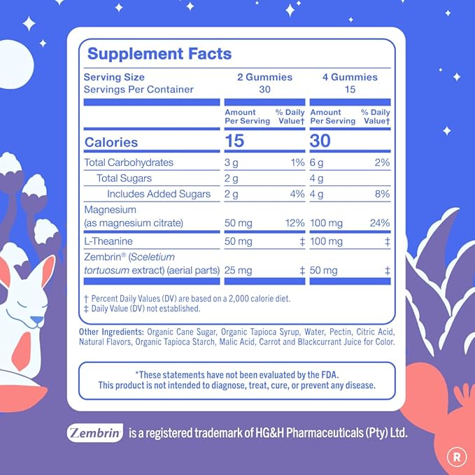 First Day Women’s Nighttime Reset Calming Magnesium Gummies – Sleep Aid Supports Peaceful Rest Balanced Mood &amp Energy – Supplement with Magnesium Citrate L-Theanine &amp No Melatonin – 30-Day S