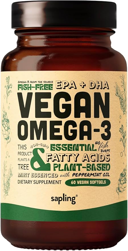 Vegan Omega 3 &amp Vegan Vitamin D3 + K2 Supplement Bundle - Plant-Based DHA &amp EPA Fatty Acids 4000 IU Vitamin D3 and 100mcg Vitamin K2 as Mk7
