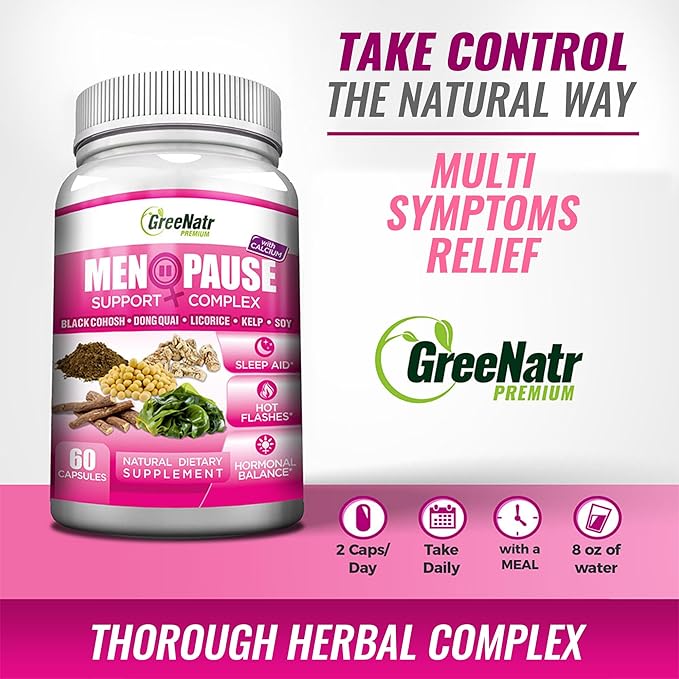 Menopause Support for Hot Flashes and Hormone Balance Plus Magnesium for Better Sleep and Muscle Function