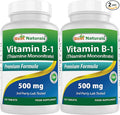 Best Naturals Vitamin B1 as Thiamine Mononitrate 500 mg Tablets (120 Count (Pack of 2))