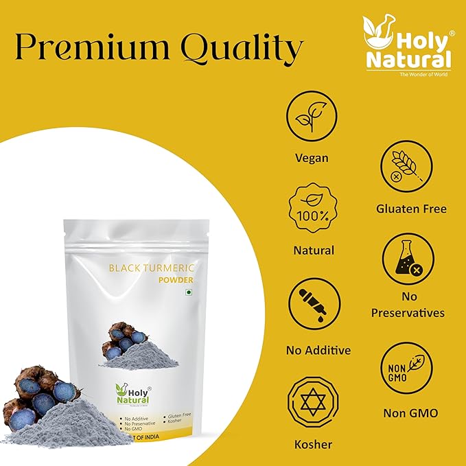 Holy Natural - The Wonder Of World Holy Natural Black Turmeric Powder - 100 Gm