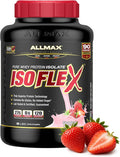ALLMAX ISOFLEX Pure Whey Isolate Protein Powder - Gluten Free Low Lactose Sugar-Free - High-Protein Clean Keto-Friendly for Pre Post Workout Supplement for Women and Men | Strawberry 5lb