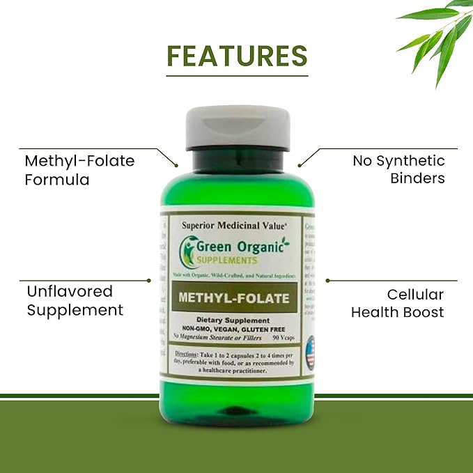 Green Organic Supplements' Methyl-Folate Folic Acid