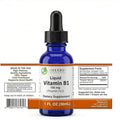 Vitamin B1 Liquid Drops Supplement – Thiamine HCl 100mg – Vitamin B1 Liquid for Energy Metabolism Nervous System Support – Thiamine Liquid Vitamins for Adults – 1 fl oz