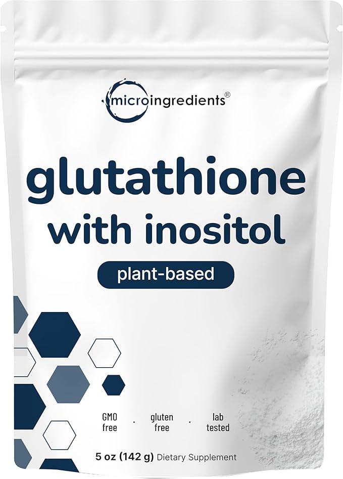 Glutathione Supplement Pure Glutathione Reduced Powder with Inositol 5 Ounce (9 Months Supply) 2 in 1 Formula Powerful Ingredients for Antioxidants Supports Liver Function Vegan