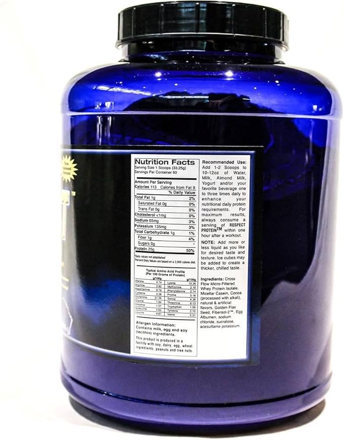 Pride Nutrition Time Released Protein Shake- Respect Protein – Best Meal Replacement Shake for Women Or Men – with Whey Protein Isolate Micellar Casein Flax Seed Fiber