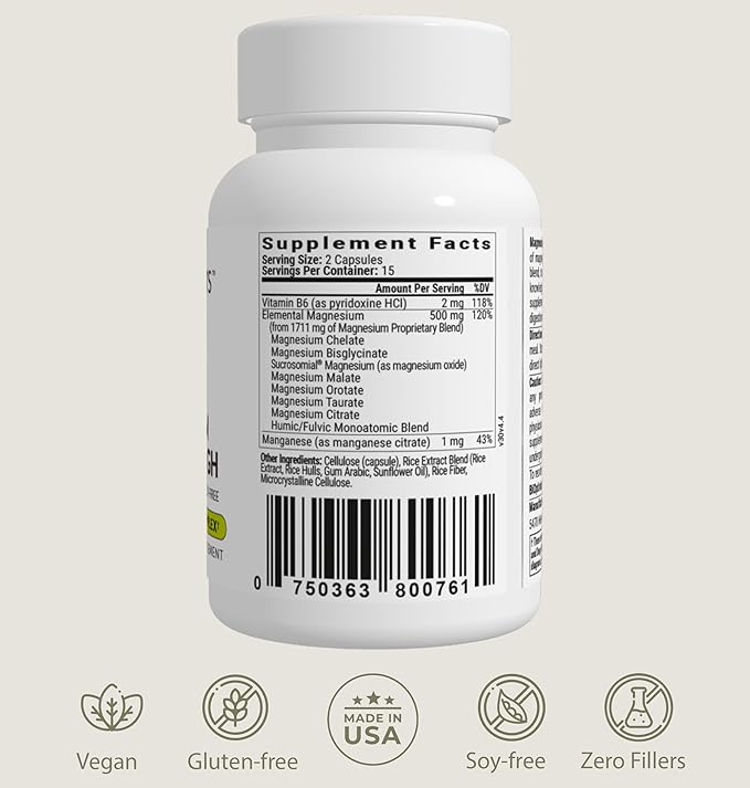 BiOptimizers Magnesium Breakthrough 4.0 (30 Capsules) &amp MassZymes 4.0 (120 Capsules) - Natural Sleep Brain and Digestive Health Support Supplement Bundle