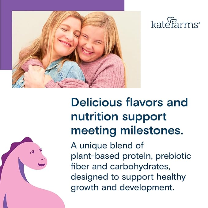 KATE FARMS Organic Pediatric Peptide 1.5 Formula Vanilla Sole-Source Hydrolyzed Plant-Based Nutrition for Oral or Tube Feeding 8.45 oz (12 pack)
