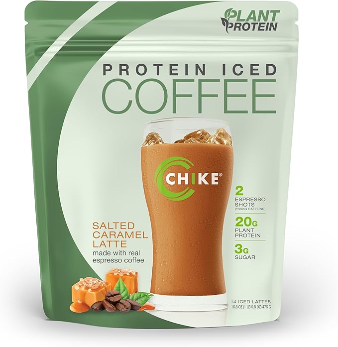 CHIKE Salted Caramel Latte Protein Iced Coffee Plant Protein 16.8 OZ