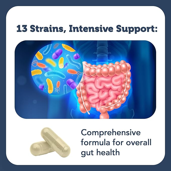 Vitamin Bounty Pro-100 Probiotic 100 Billion CFU - 13 Strains for Digestive Health &amp Immune Support - High Potency Probiotics for Women &amp Men - Delayed Release Capsules for Gut Health - 60 Cou